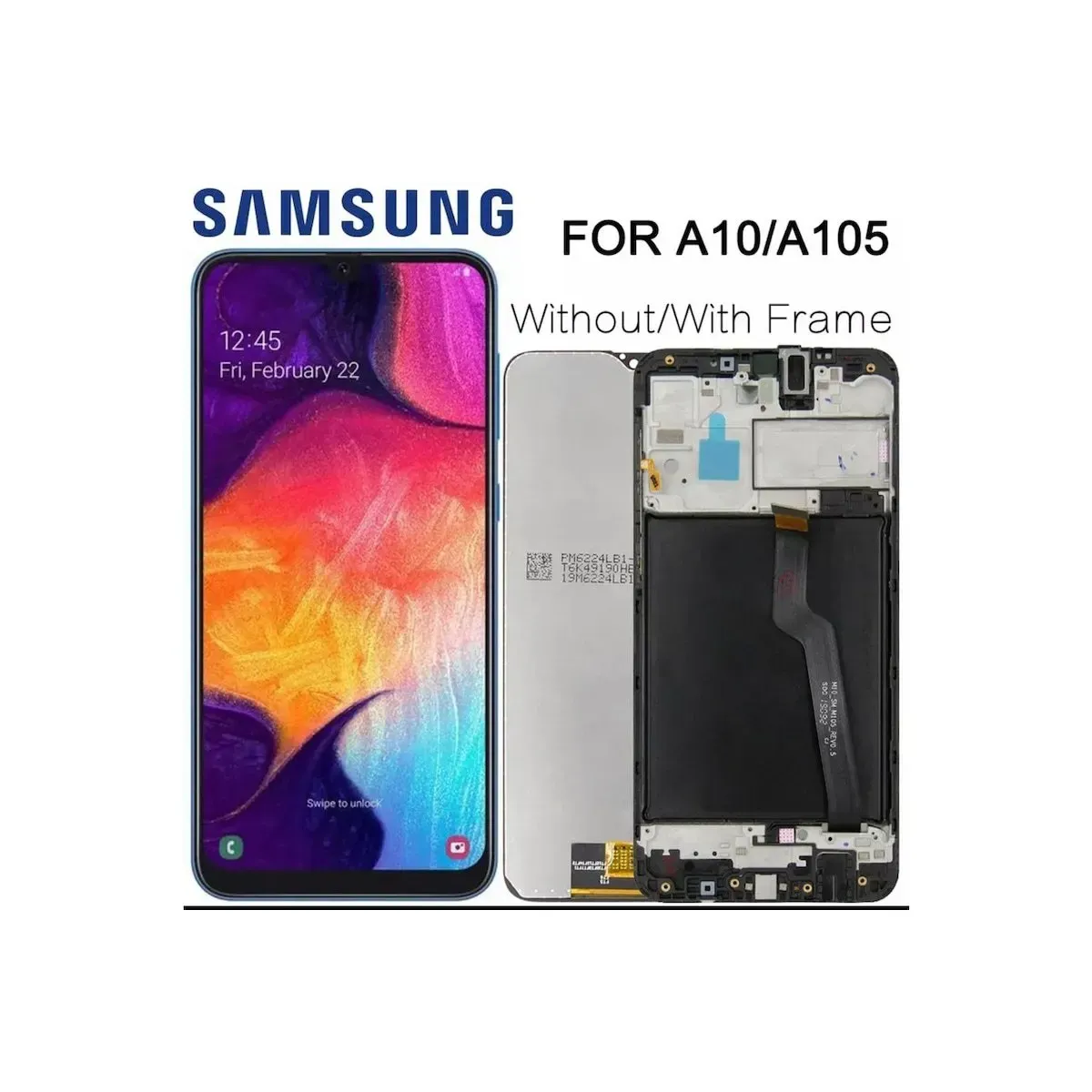 SAMSUNG A10-A105 SERVİS ORJ LCD EKRAN DOKUNMATİK ÇİTALI SİYAHFiyat:39 USD