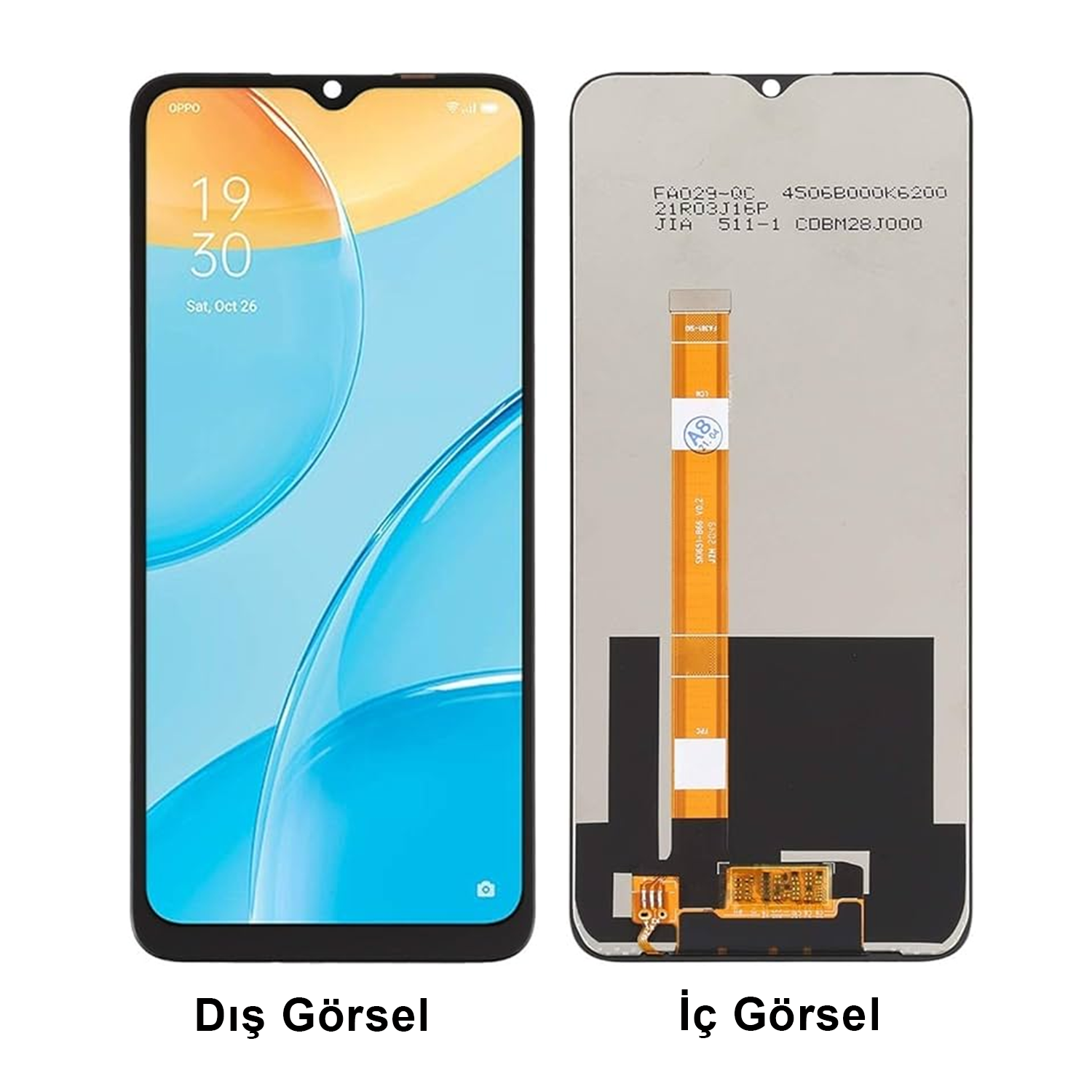 OPPO A15S SERVİS ORJ EKRAN SİYAH